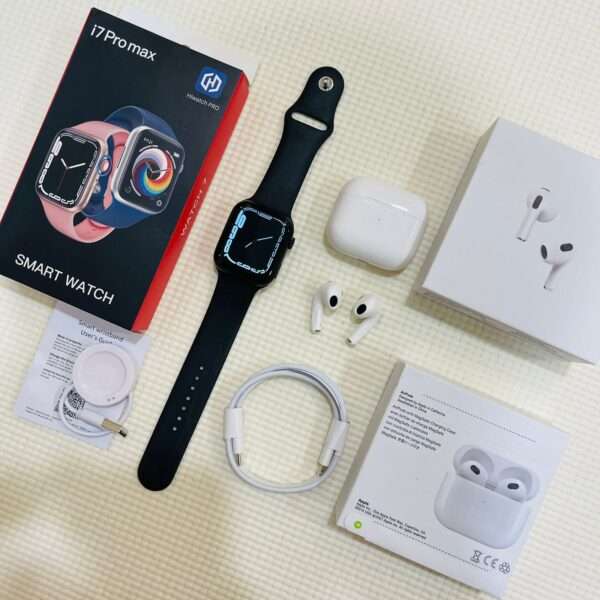 I7 Pro Max Series 7 / 44mm Smart Watch And Airpopds Gen3 Combo