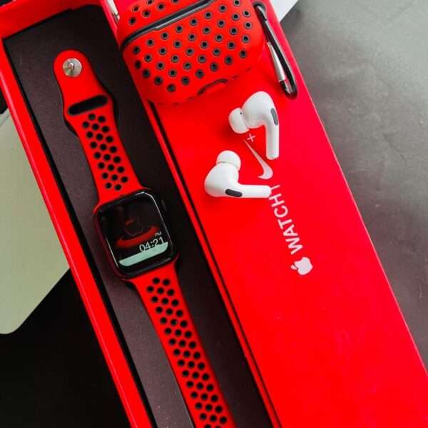 Iwatch Series6 44mm & AirPods Pro Combo Red Color